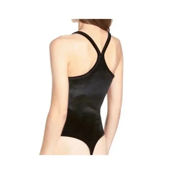 Madewell Bodysuit Women’s Small Black Velvet - Picture 2 of 9